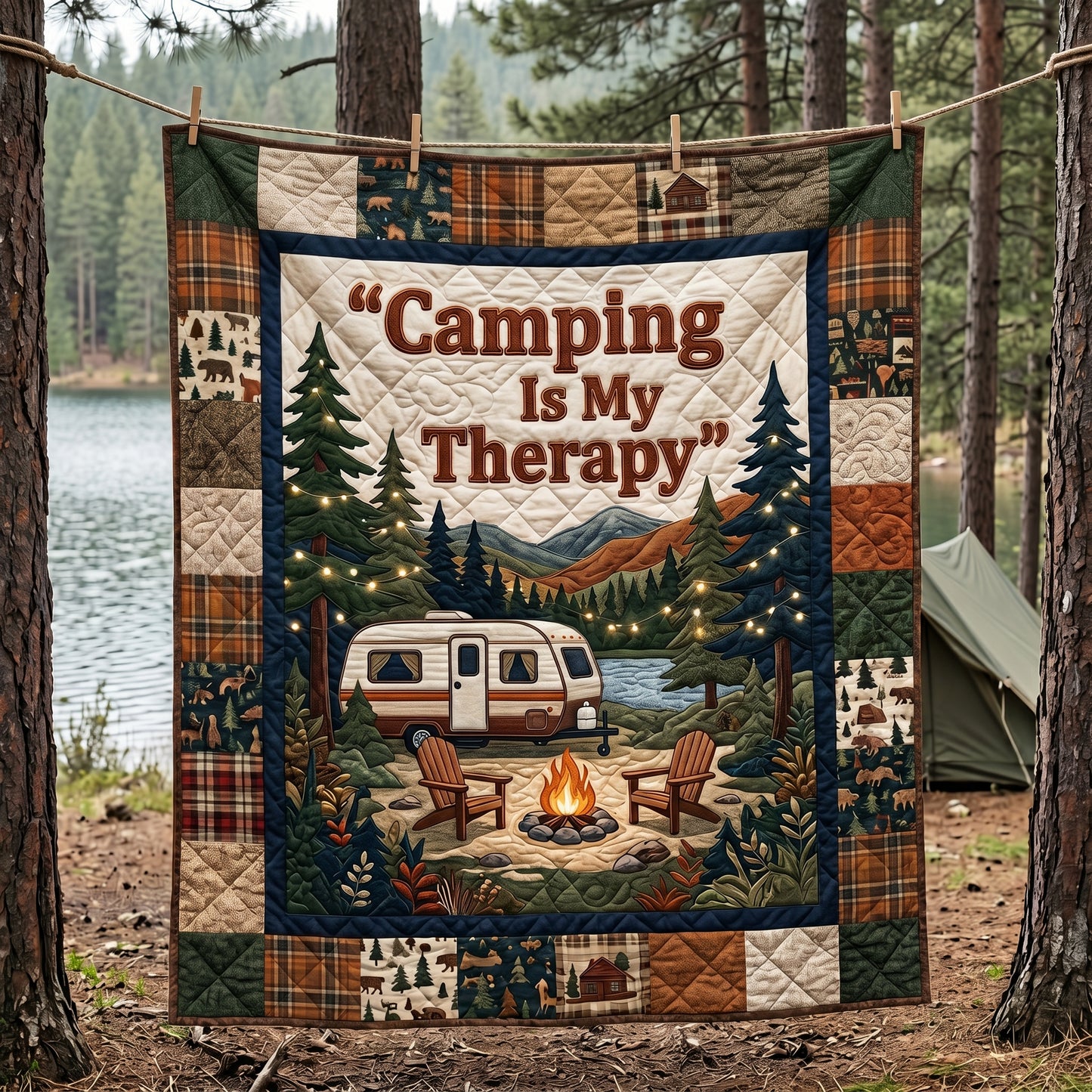 Mountain Camp Quilted Blanket NCU0DV9752
