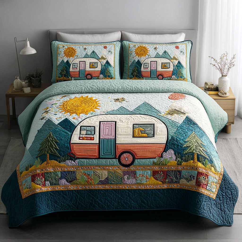Mountain Camper 3-Piece Quilted Bedding Set NCU0DK12074