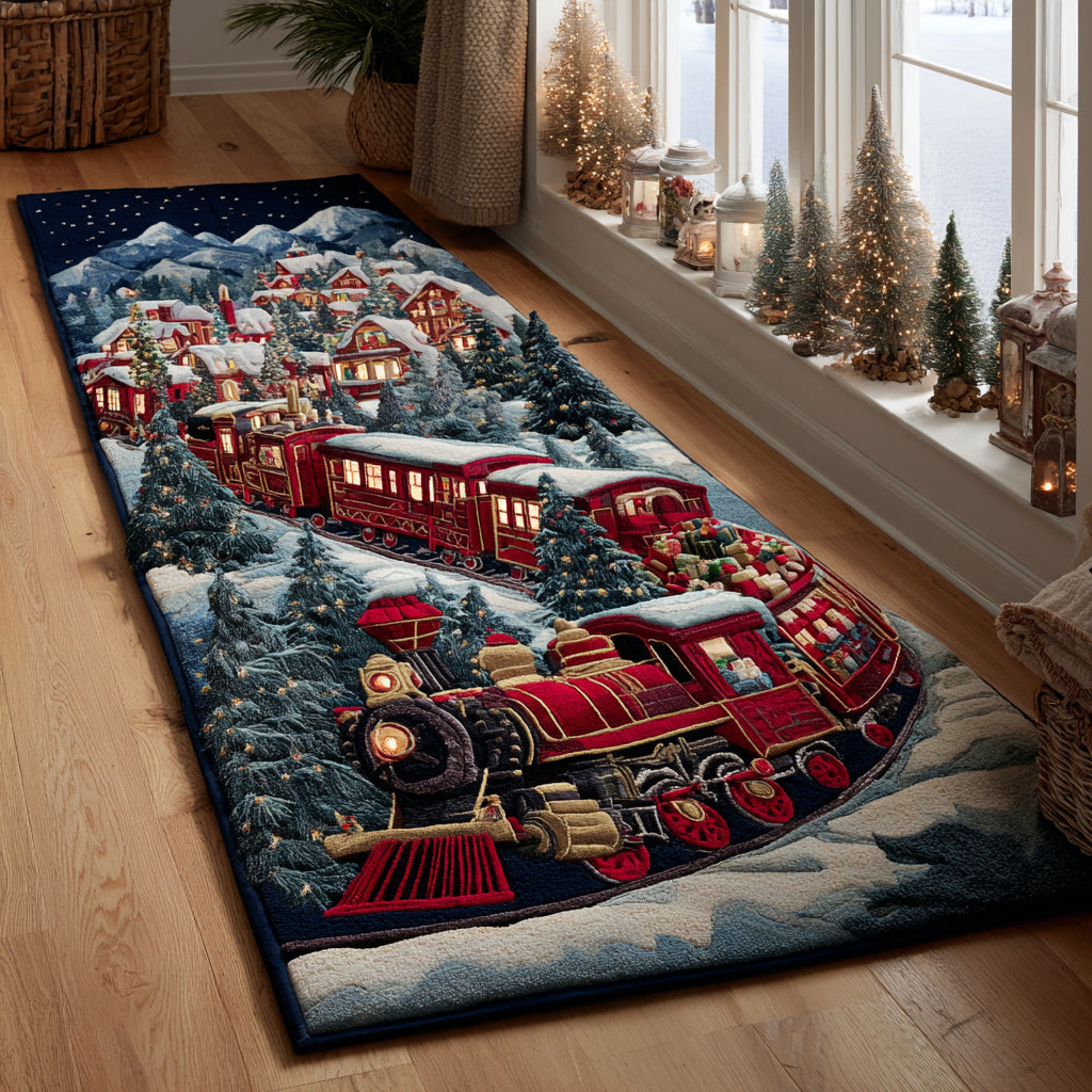 Mountain Christmas Train Runner Carpet NCU0HH964