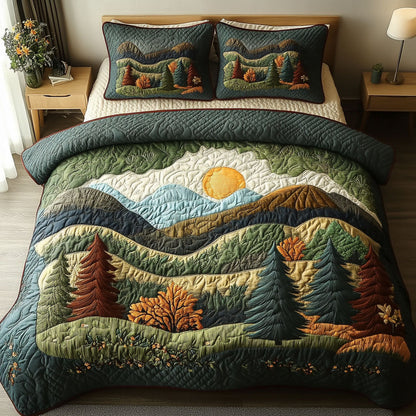 Mountain Dawn 3-Piece Quilted Bedding Set NCU0NT6448