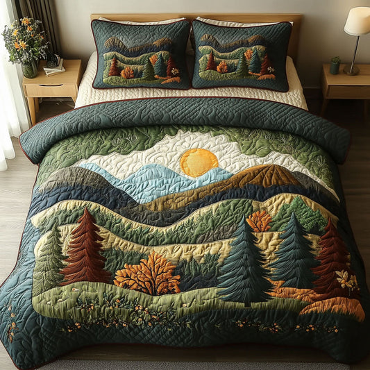 Mountain Dawn 3-Piece Quilted Bedding Set NCU0NT6448