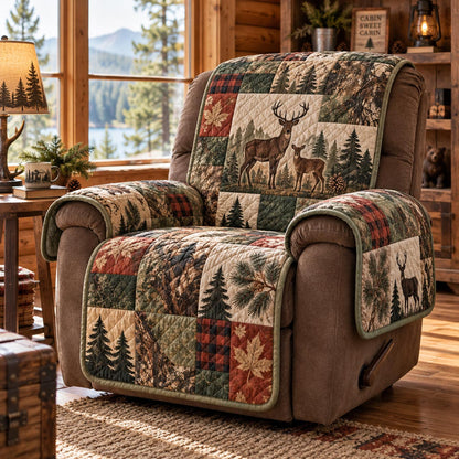 Mountain Deer Lodge Quilted Sofa Cover NCU0DV10197