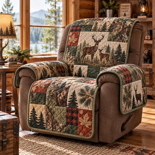Mountain Deer Lodge Quilted Sofa Cover NCU0DV10197