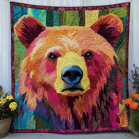 Mountain Echo Bear Quilted Blanket NCU0NT7509