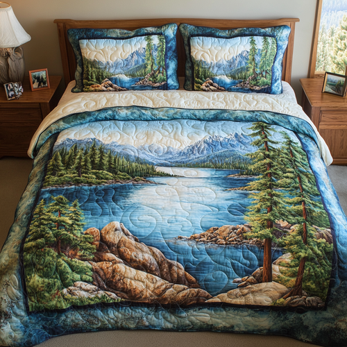 Mountain Escape 3-Piece Quilted Bedding Set NCU0DK6965