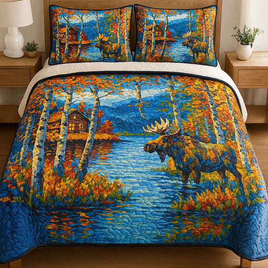 Mountain Escape 3-Piece Quilted Bedding Set NCU0NT5579