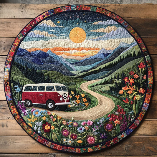 Mountain Escape Quilted Round Mat NCU0PT4447