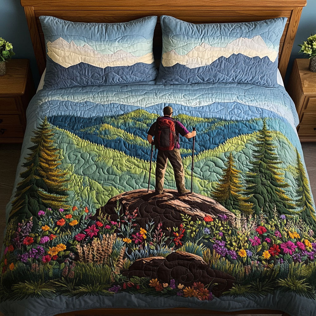 Mountain Expedition 3-Piece Quilted Bedding Set NCU0PT6991
