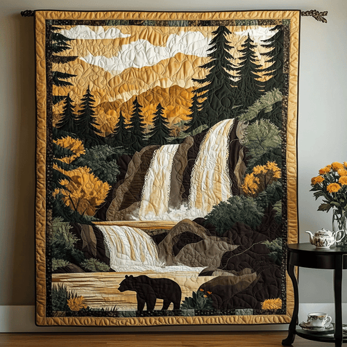 Mountain Falls Art Quilt Hanging NCU0TL985