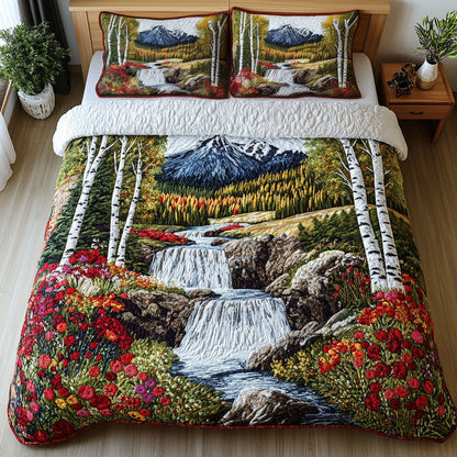 Mountain Falls Retreat 3-Piece Quilted Bedding Set NCU0NT5188