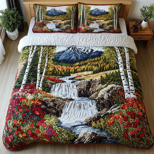 Mountain Falls Retreat 3-Piece Quilted Bedding Set NCU0NT5188
