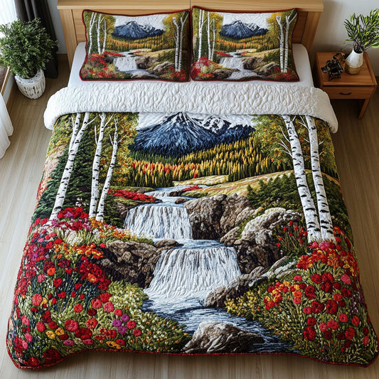 Mountain Falls Retreat 3-Piece Quilted Bedding Set NCU0NT5188