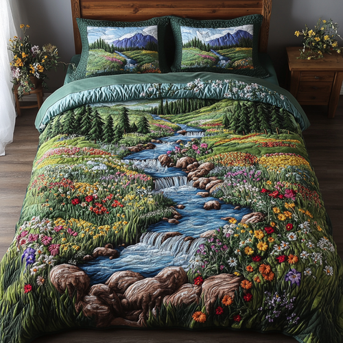 Mountain Flow 3-Piece Quilted Bedding Set NCU0DK6138