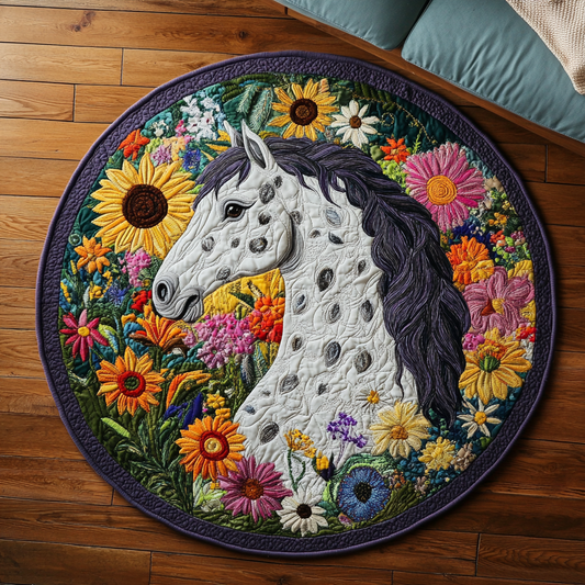 Mountain Gallop Quilted Round Mat NCU0DK6637