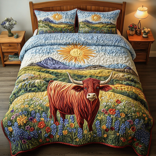 Mountain Glory 3-Piece Quilted Bedding Set NCU0VH4498