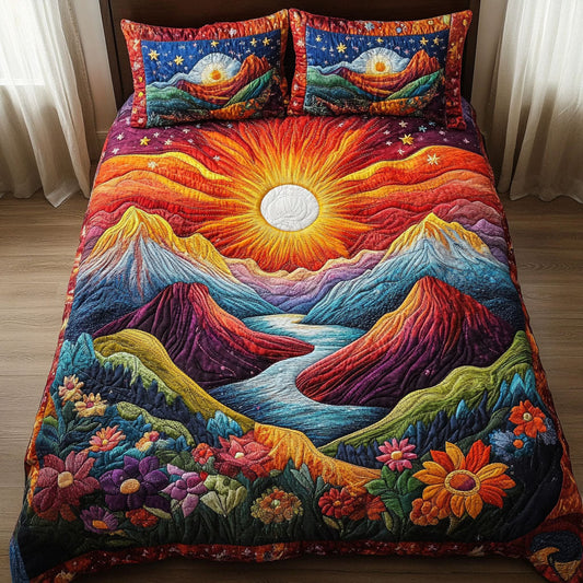 Mountain Glow 3-Piece Quilted Bedding Set NCU0NT3687