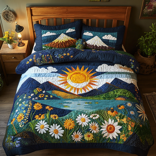 Mountain Glow 3-Piece Quilted Bedding Set NCU0VL1022