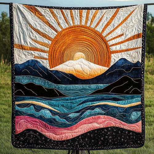 Mountain Glow Quilted Blanket NCU0NT4238