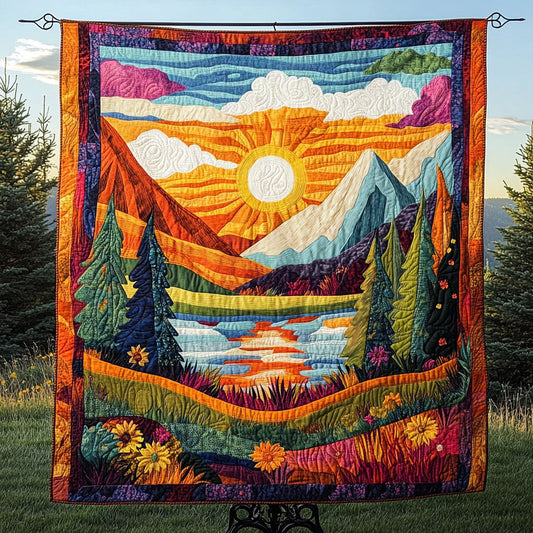 Mountain Glow Quilted Blanket NCU0NT4430