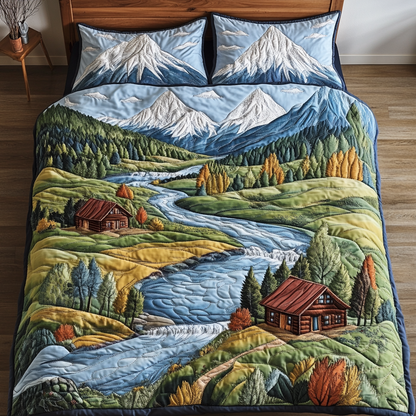 Mountain Grove 3-Piece Quilted Bedding Set NCU0DK7467