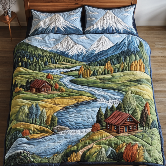 Mountain Grove 3-Piece Quilted Bedding Set NCU0DK7467