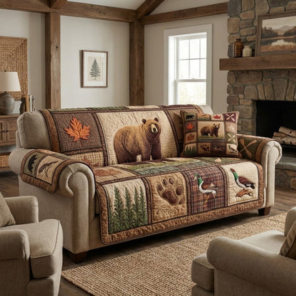 Mountain Grove Quilted Sofa Cover NCU0VL3368