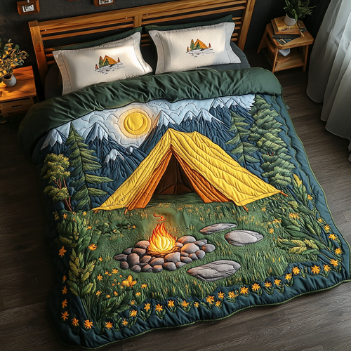 Mountain Hideaway 3-Piece Quilted Bedding Set NCU0DK5547
