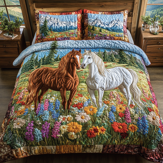 Mountain Horse 3-Piece Quilted Bedding Set NCU0DK9625