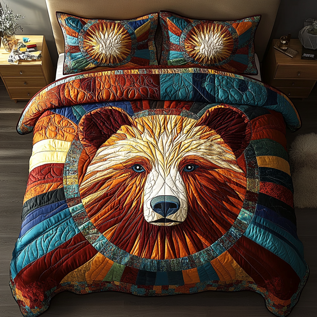 Mountain King 3-Piece Quilted Bedding Set NCU0DK5392
