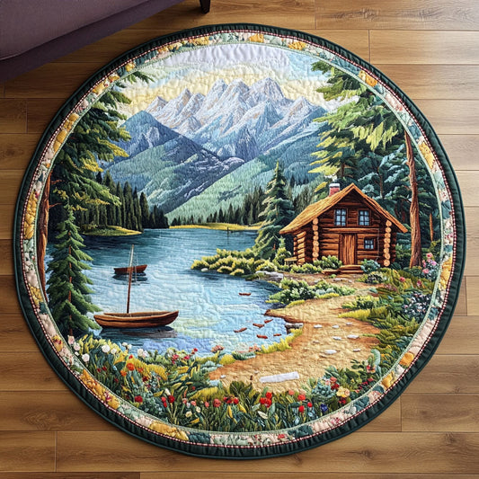 Mountain Lake Quilted Round Mat NCU0NT3841