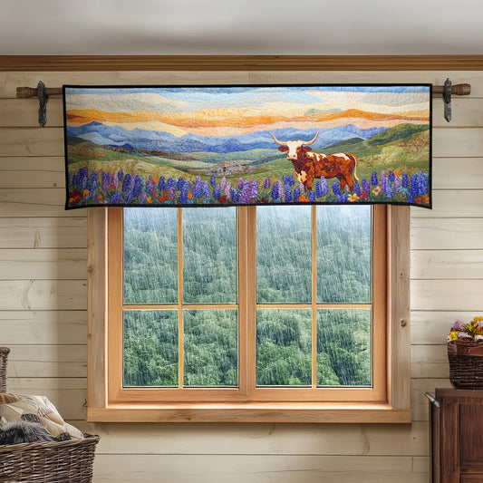 Mountain Longhorn Quilted Valance NCU0PT6330