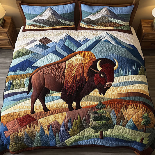 Mountain Majesty 3-Piece Quilted Bedding Set NCU0NT4416