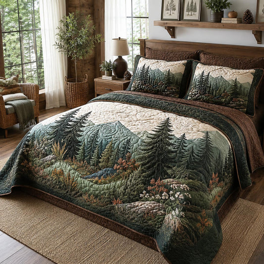 Mountain Meadow 3-Piece Quilted Bedding Set NCU0DV10069