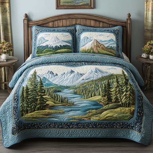 Mountain Meadow 3-Piece Quilted Bedding Set NCU0VL2317