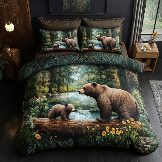Mountain Paws 3-Piece Quilted Bedding Set NCU0DK6074