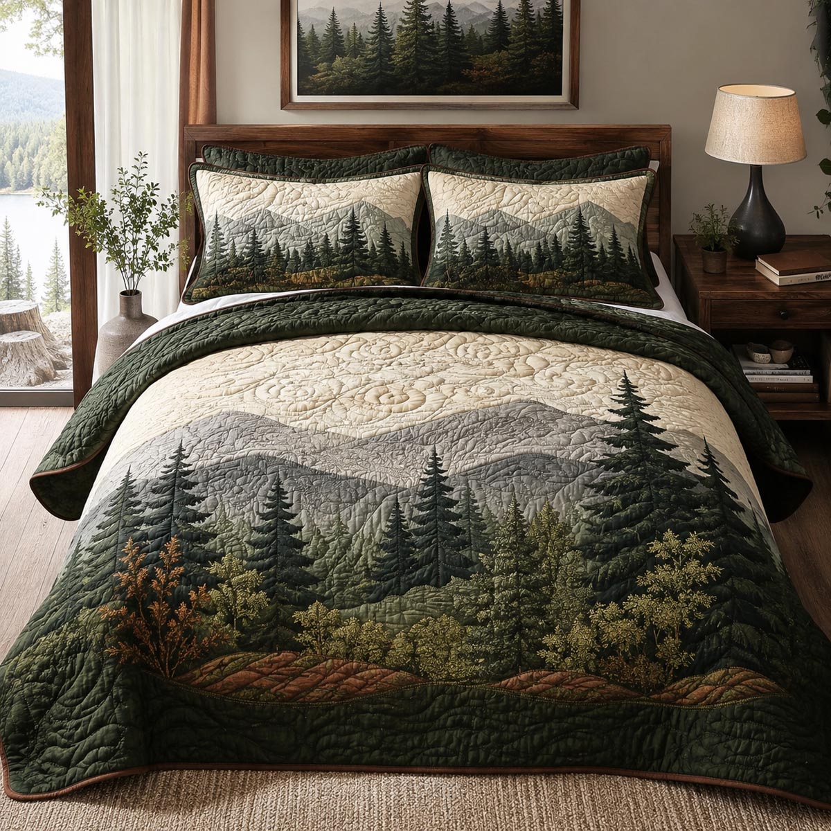 Mountain Pine Horizon 3-Piece Quilted Bedding Set NCU0DV10073