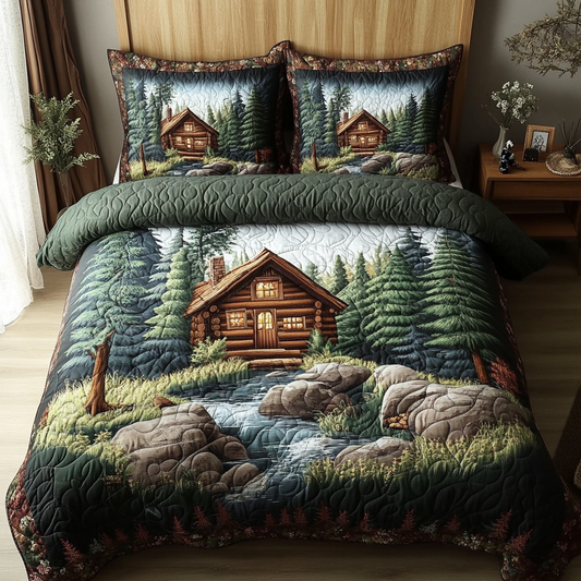 Mountain Rest 3-Piece Quilted Bedding Set NCU0VL2284