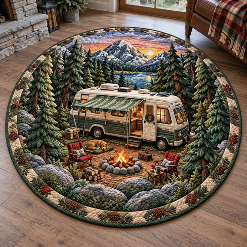 Mountain Retreat Quilted Round Mat NCU0TV2151