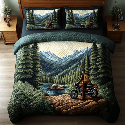 Mountain Ride 3-Piece Quilted Bedding Set NCU0DK7191