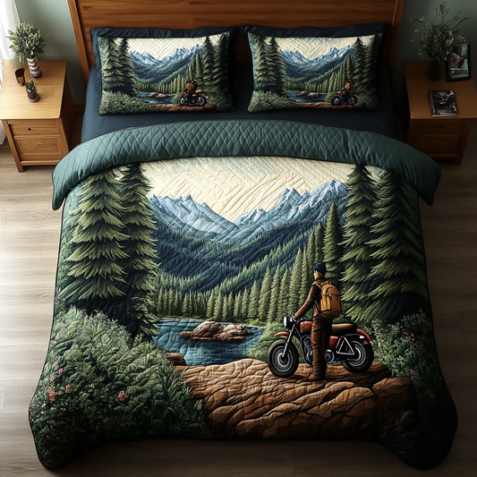 Mountain Ride 3-Piece Quilted Bedding Set NCU0DK7191