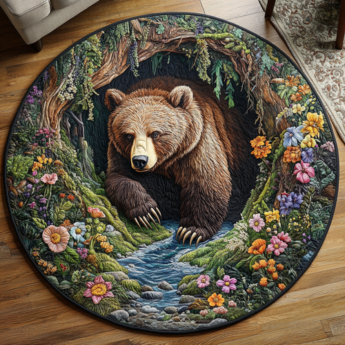 Mountain Roar Quilted Round Mat NCU0DV3926