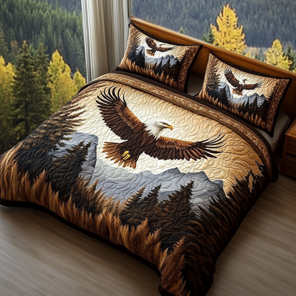 Mountain Sentinel 3-Piece Quilted Bedding Set NCU0DV3093