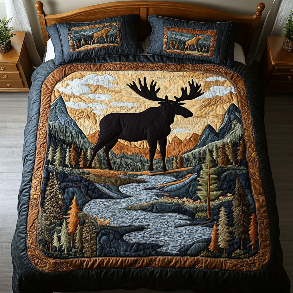 Mountain Serenity 3-Piece Quilted Bedding Set NCU0NT3158