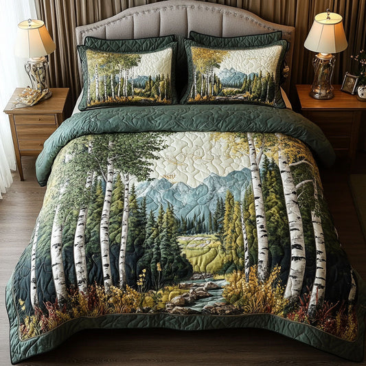Mountain Serenity 3-Piece Quilted Bedding Set NCU0NT6440