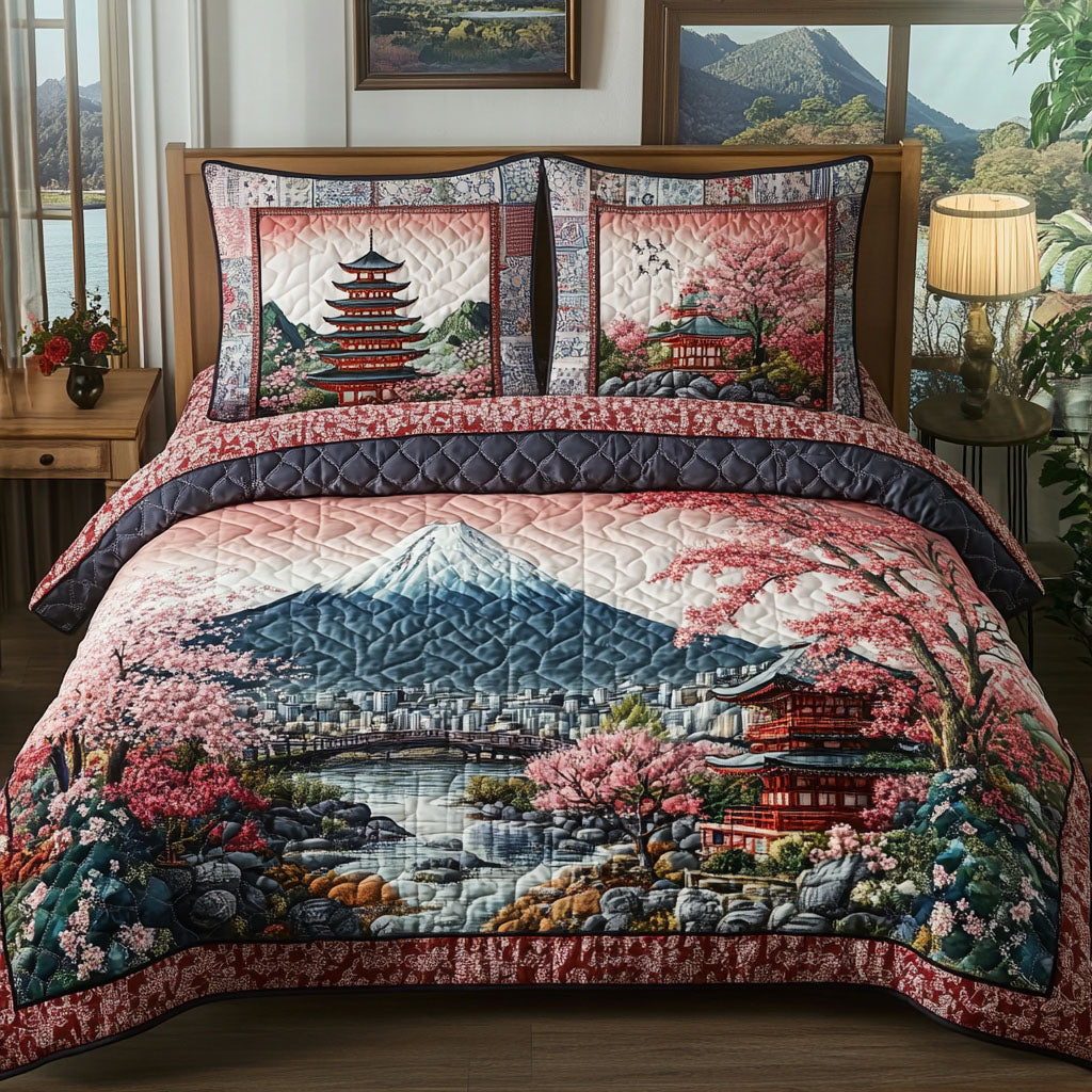 Mountain Serenity 3-Piece Quilted Bedding Set NCU0NT6567