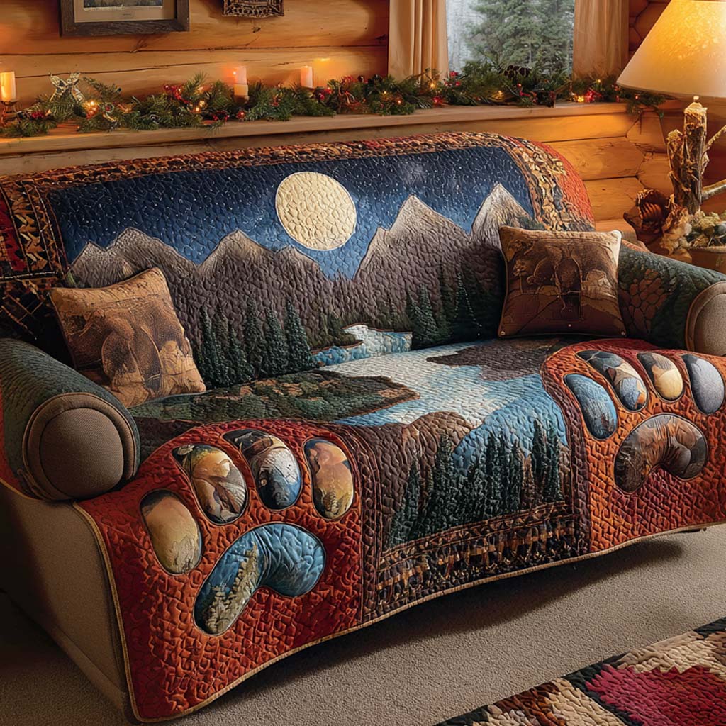 Bear Quilted Sofa Cover NCU0VT332