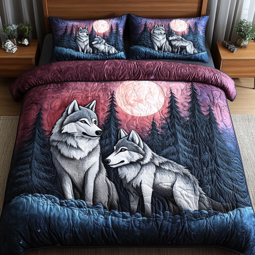 Mountain Spirits 3-Piece Quilted Bedding Set NCU0VH2803
