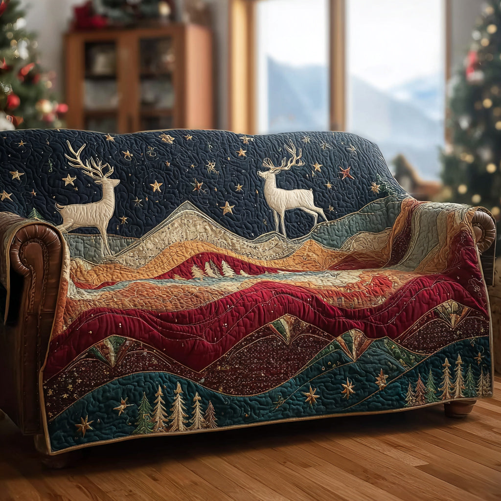 Mountain Stag Quilted Sofa Cover NCU0HH1234