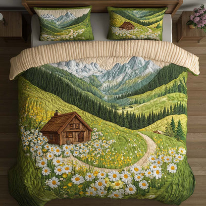Mountain Stillness 3-Piece Quilted Bedding Set NCU0NT7444