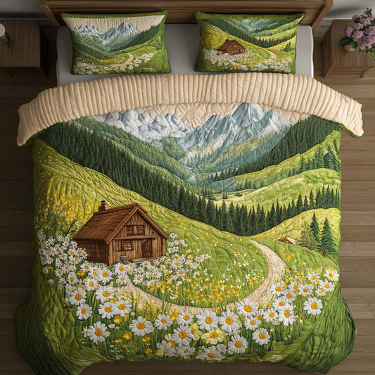 Mountain Stillness 3-Piece Quilted Bedding Set NCU0NT7444